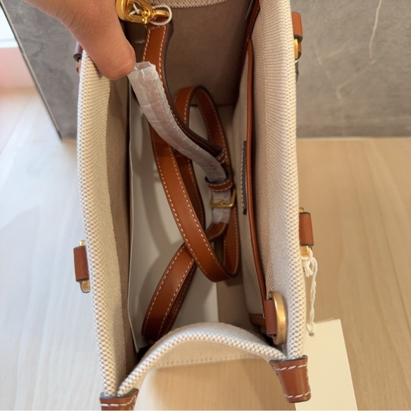 (NWT) Tory Burch Blake Canvas Tote in Natural - Picture 7 of 7